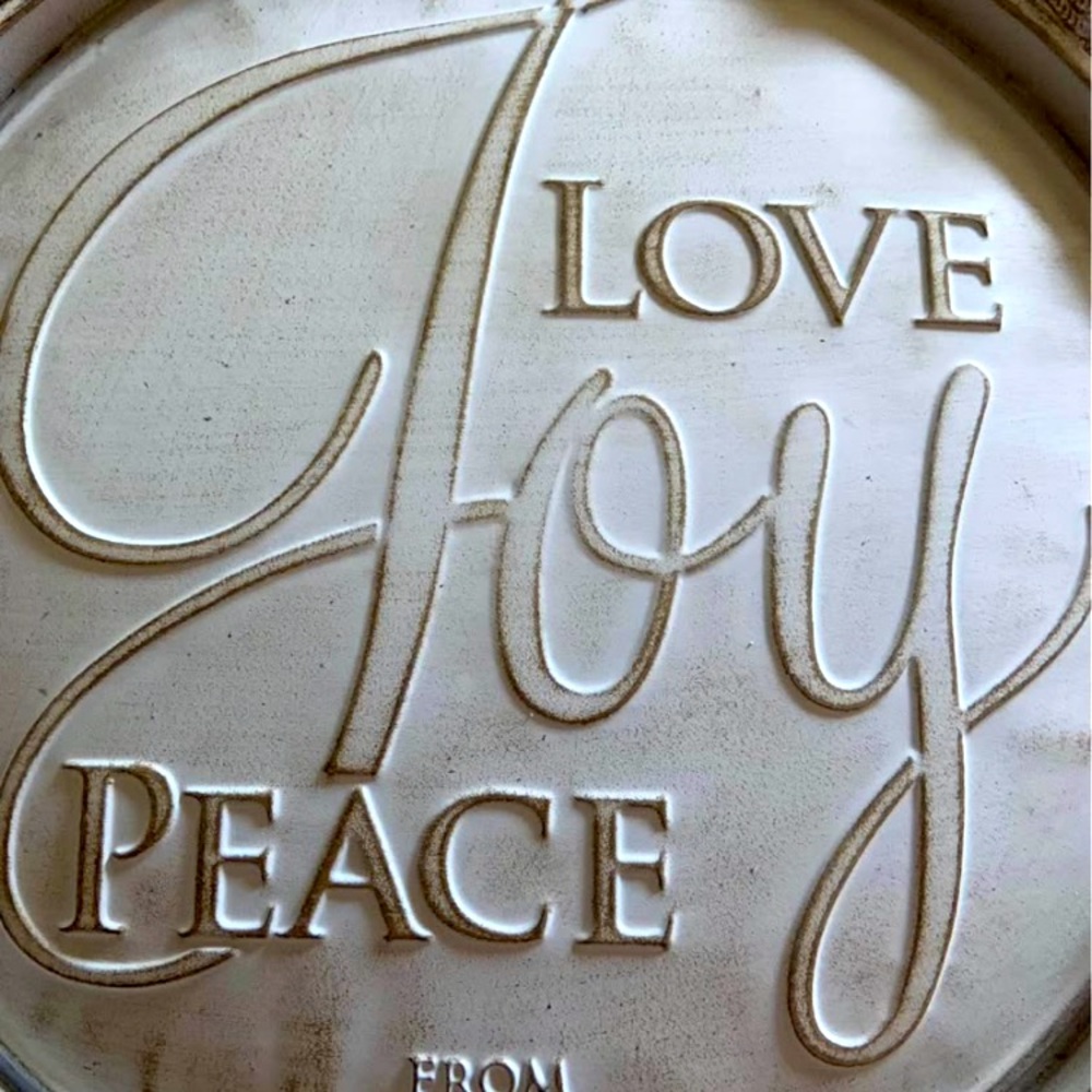 Large Metal Wall Plate with Scripture Message - Picture 3 of 5
